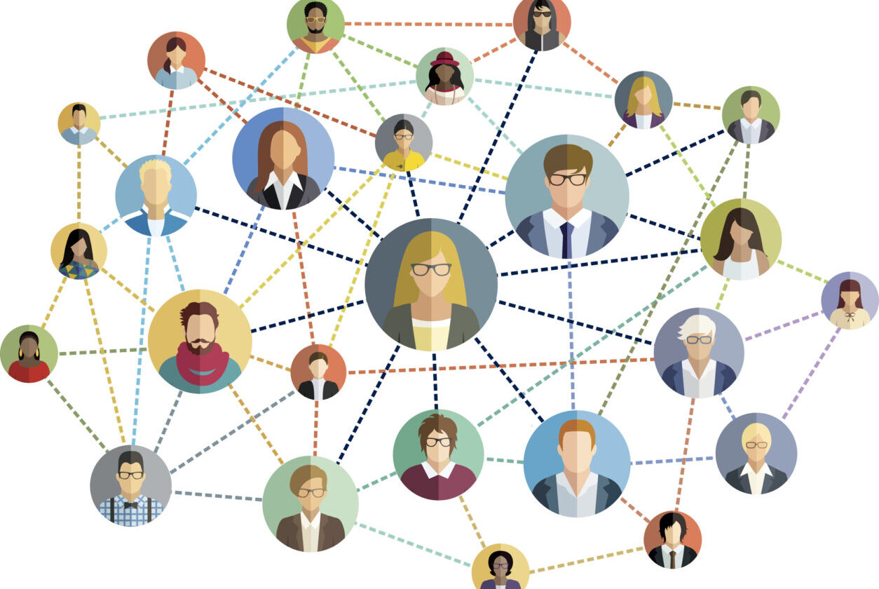 Social network – vector illustration.